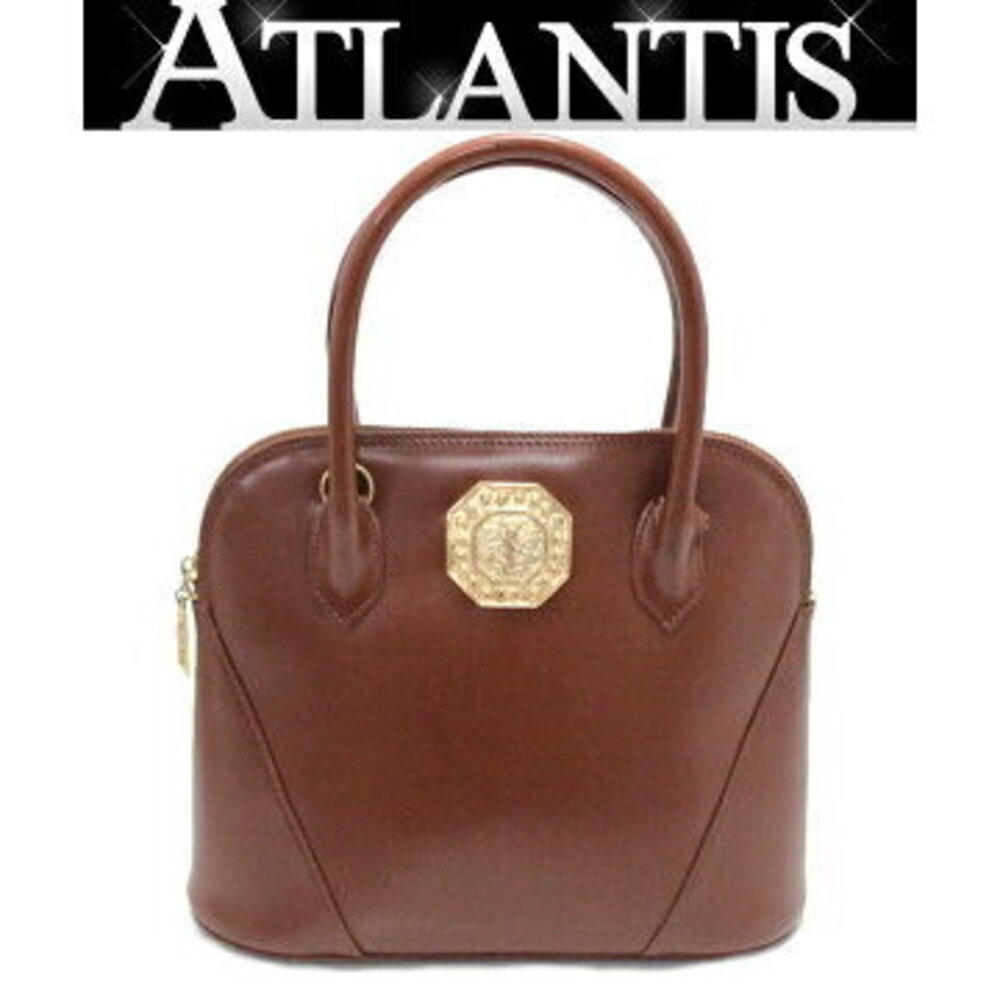 SAINT LAURENT Yves Handbag Brown Leather